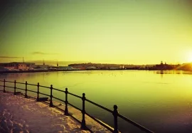Cardiff Bay in the Snow