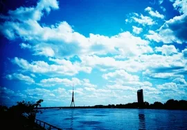 Radio and TV Tower across the Daugava River, Riga