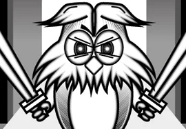 Illustration of a creature holding swords