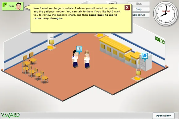 Interacting with other nurses in the VWard