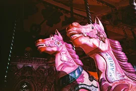 Photo of carousel horses in Brighton