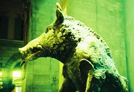 Photo of the Il Porcellino sculpture in Firenze (Florence)