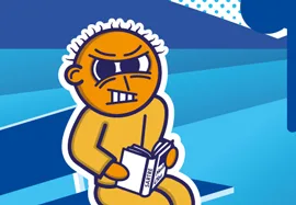 Illustration of a man angry at having his personal space invaded